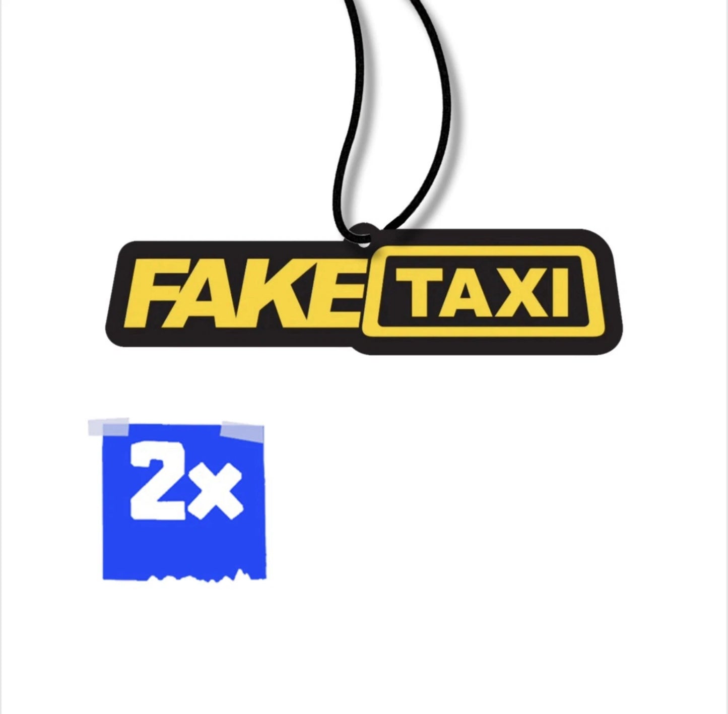 2x Fake Taxi/Auto Lufterfrischer/Black Ice