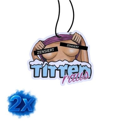 2x Titten raus Duftbaum/Auto Lufterfrischer<wbr/>/Forest Rain