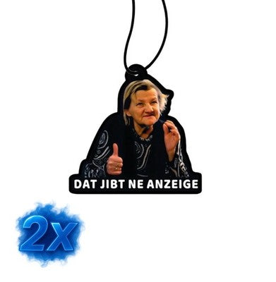 2x „Dat jibt ne Anzeige“ Duftbaum/Auto Lufterfrischer<wbr/>/Chanel