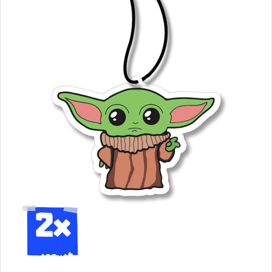 2x Mini Yoda Duftbaum/Auto Lufterfrischer/Cherry