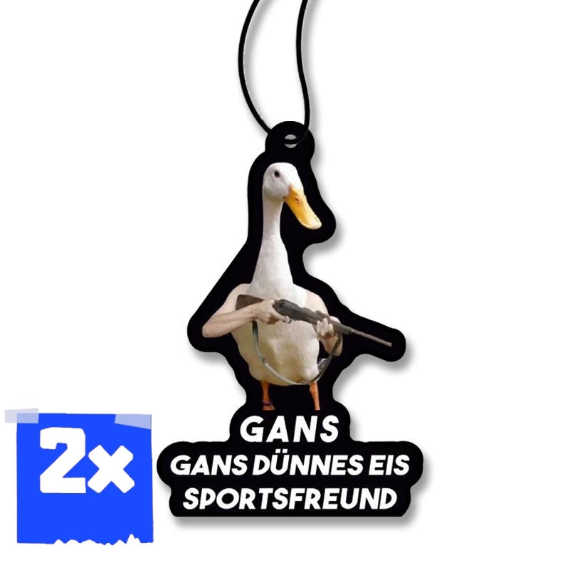 2x Auto Lufterfrischer/Gans Dünnes Eis/Forest Rain