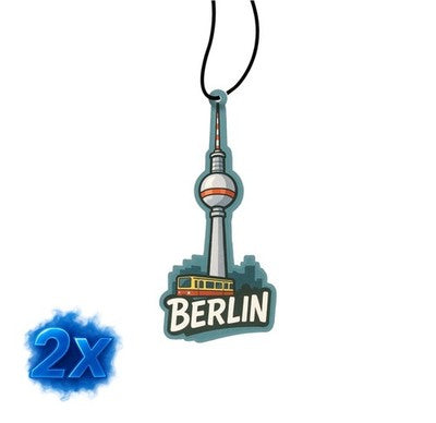 2x Berlin City Duftbaum/Auto Lufterfrischer<wbr/>/Schwarz Eis