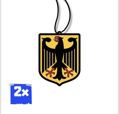 2x Bundesadler Duftbaum/Auto Lufterfrischer<wbr/>/Rose