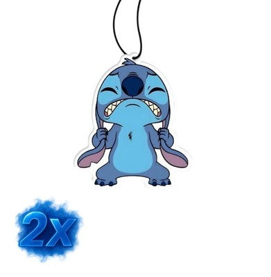 2x Auto Lufterfrischer<wbr/>/Sad Stitch/Cotton Candy