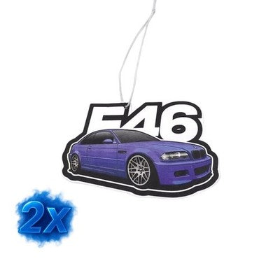 2x E46 Duftbaum/Auto Lufterfrischer<wbr/>/Schwarz Eis