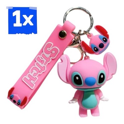 1x Stitch Rosa Schlüsselanhän<wbr/>ger