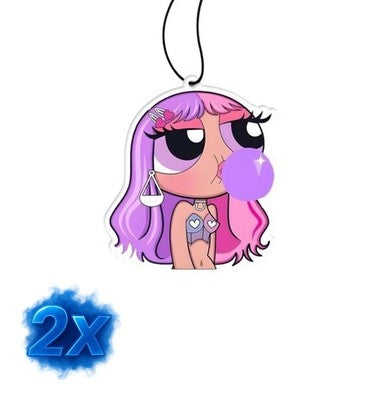 2x Auto Lufterfrischer<wbr/>/Power Puff Girl/Cherry