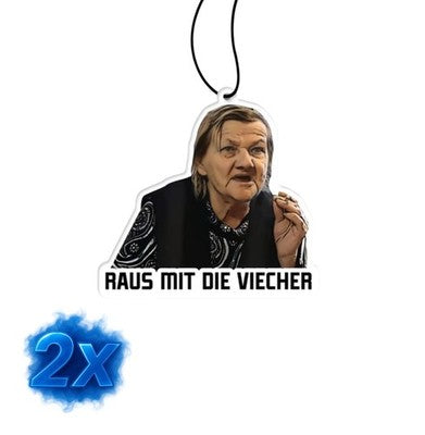 2x Auto Lufterfrischer<wbr/>/Raus mit die Vicher/Forest rain