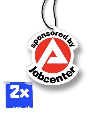 2x “Sponsored By Jobcenter“ Duftbaum/Auto Lufterfrischer<wbr/>/Cherry