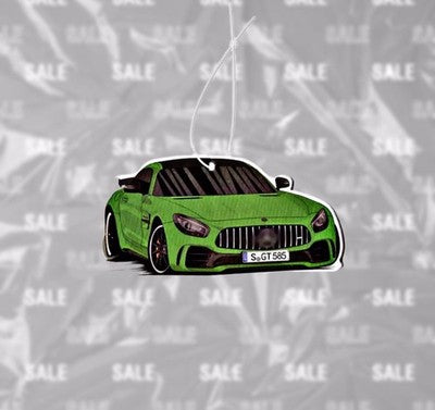 2x AMG GTR Mercedes Benz Duftbaum/Auto Lufterfrischer<wbr/>/Schwarz Eis